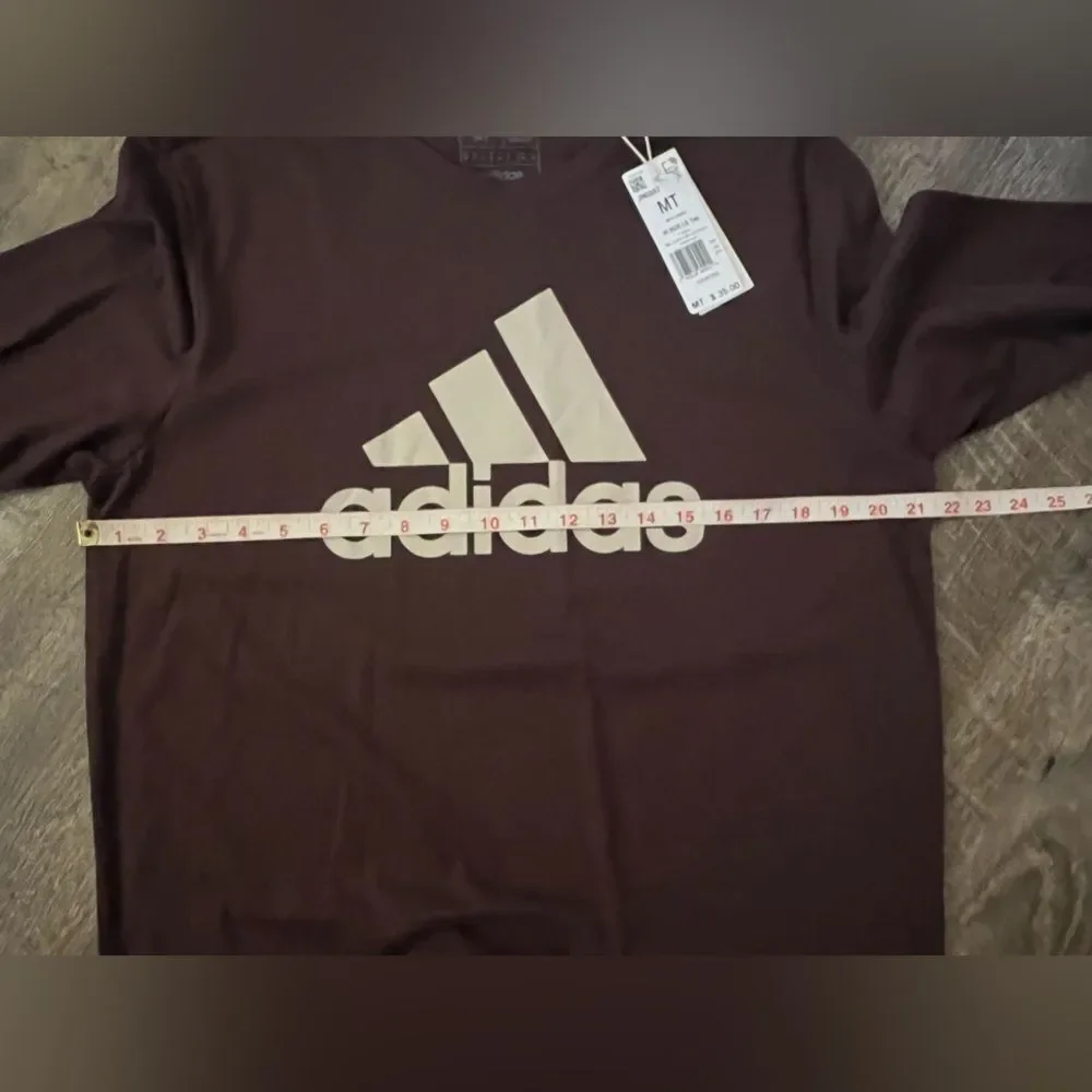 Adidas Multisport Badge of Sport Long Sleeve T-Shirt- Size Medium Tall - Picture 6 of 7